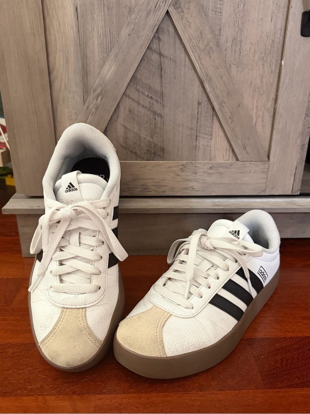 adidas White Black Casual Platform Sneakers